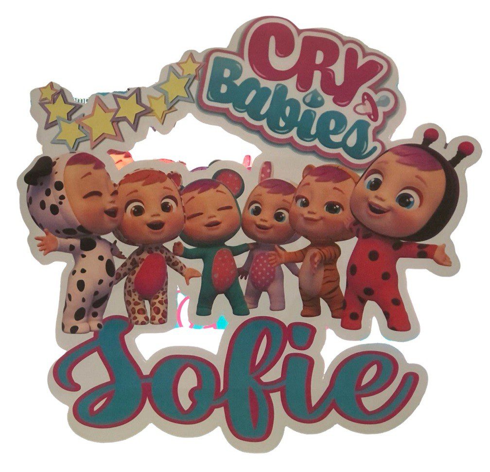 Sagoma decorativa Cry Babies personalizzabile con nome e numero in  polistirolo