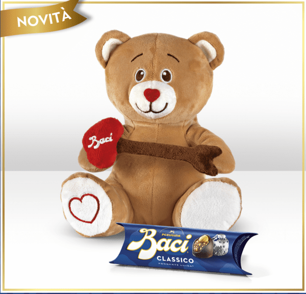 Baci Perugina Orso Cupido con tubo Baci San Valentino 2025