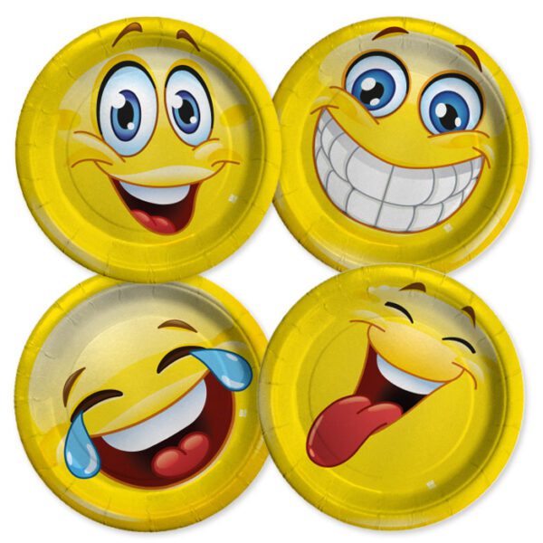 8 Piatti MIX Ø 18 cm Emoticons