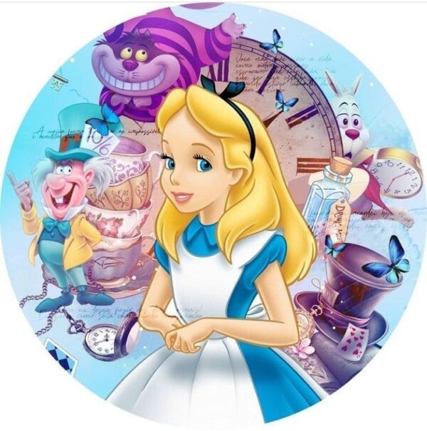 Cialda per torte su Zucchero Alice Nel paese delle Meraviglie