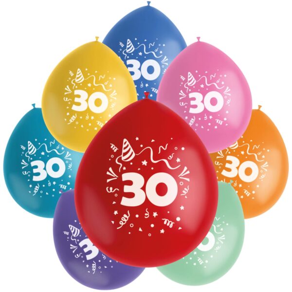 15 Palloncini in lattice 30 Anni