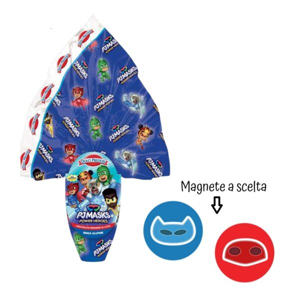 Uovo di Pasqua cioccolato a latte  Pj Masks  gr 150 modello a scelta con o senza magnete